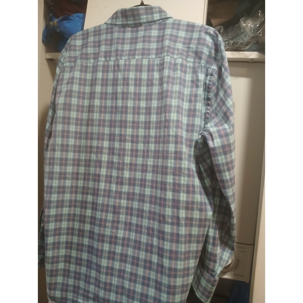 Faherty Men's LARGE Stretch Movement Spring Valley Plaid Button Down Shirt - Picture 5 of 5
